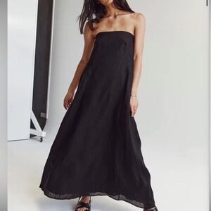 Dissh Black Strapless Maxi Dress